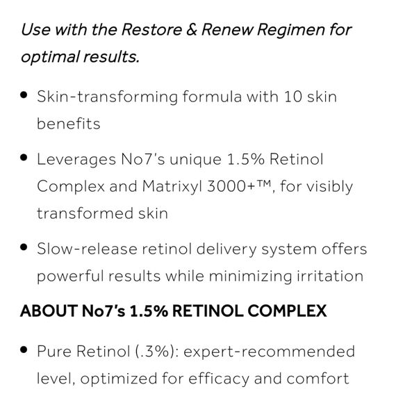 NEW 4x No7 No. 7 Advanced Retinol 1.5% Complex Night Concentrate Mini - Picture 3 of 5